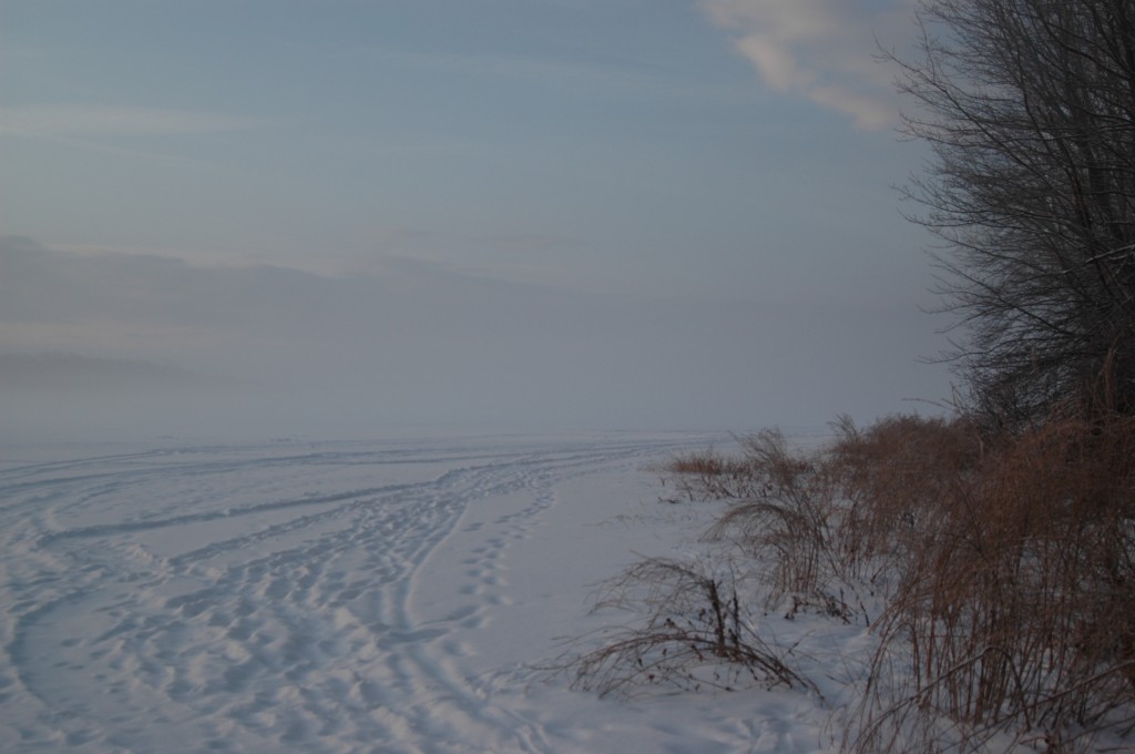 morningfogroadlake